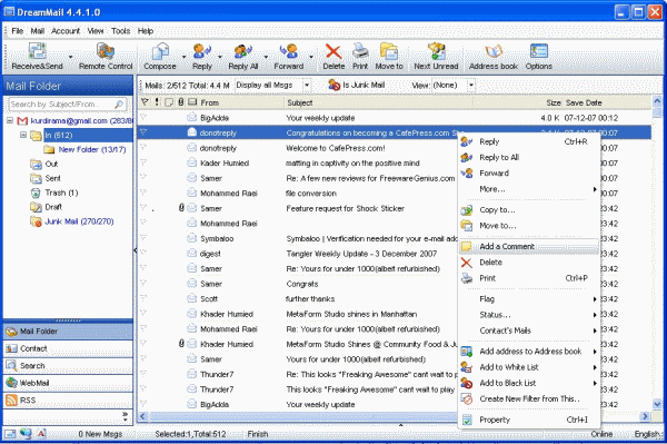 Dreammail email client