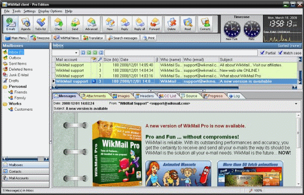wikmail email client